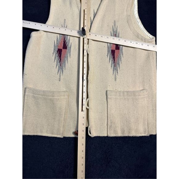 Vintage Ortega Hand Woven Wool Chimayo Vest Southwestern Sz Mens Large W - Picture 8 of 8